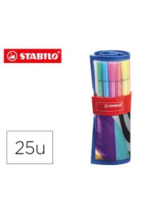 Rotulador Stabilo Punta De Fibra Pen 68 Arty Estuche Rollerset De 25 Unidades Colores Surtidos