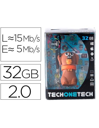 Memoria Usb Tech On Tech Dubby Du El Perro 32 Gb