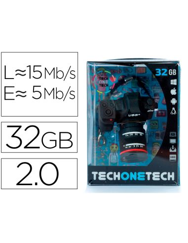 Memoria Usb Tech On Tech Camara Fotos Dx 32 Gb