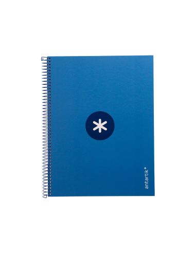 Cuaderno Espiral A4 Micro Antartik Tapa Forrada 80H 90 Gr Cuadro 5Mm 1 Banda 4 Taladros Azul Oscuro
