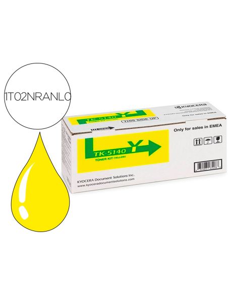 Toner Tk-5140Y Kyocera Ecosys M6530Cdn, M6530Cdn/Kl3, P6130Cdn, P6130Cdn/Kl3 Amarillo Tk5140