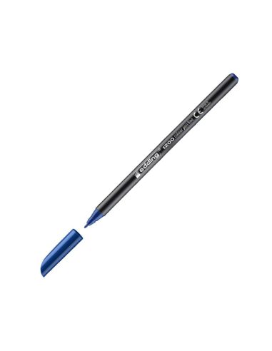 Rotulador Edding Punta Fibra 1200 Azul N.3 Punta Redonda 0.5 Mm Blister De 2 Unidades