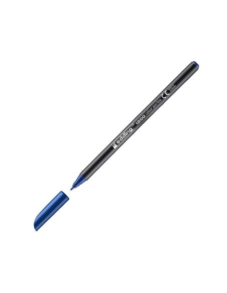 Rotulador Edding Punta Fibra 1200 Azul N.3 Punta Redonda 0.5 Mm Blister De 2 Unidades