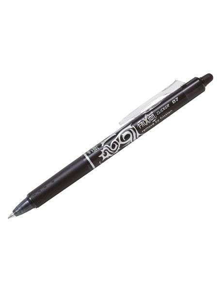 Boligrafo Pilot Frixion Clicker Borrable 0,7 Mm Punta Media Negro En Blister