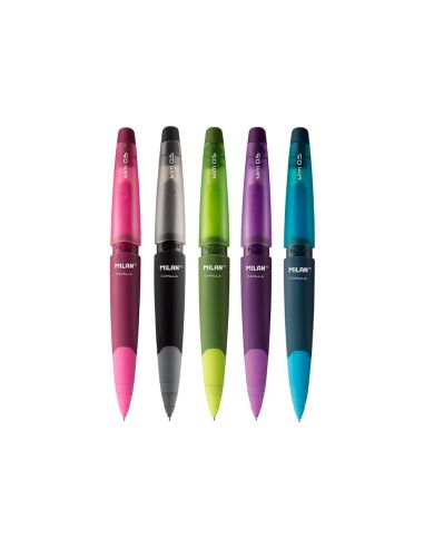 Portaminas Milan Capsule Slim 0,5 Mm + 2 Recambios De Goma En Blister