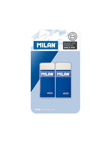 Goma De Borrar Milan 4020 Miga De Pan Blister De 2 Unidades