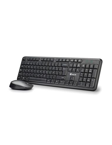 Set Teclado Y Raton Ngs Harmony Inalambrico Silencioso Con 12 Teclas Multimedia Color Negro