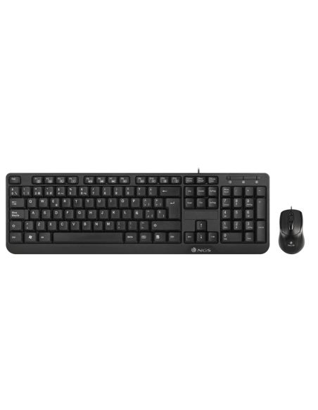 Set Teclado Y Raton Con Cable Ngs Cocoa Usb Color Negro