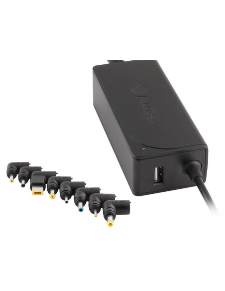 Adaptador De Corriente Ngs Automatic 90W Con 9 Adaptadores Y Salida Usb 2A