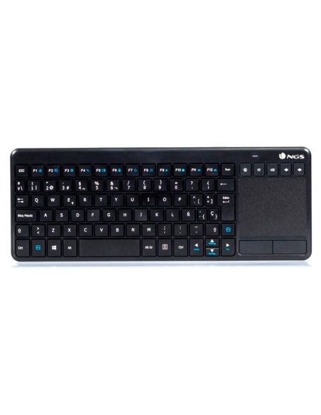 Teclado Ngs Warrior Inalambrico Touch Pad Con Teclas Multimedia De 2,4 Ghz Color Negro