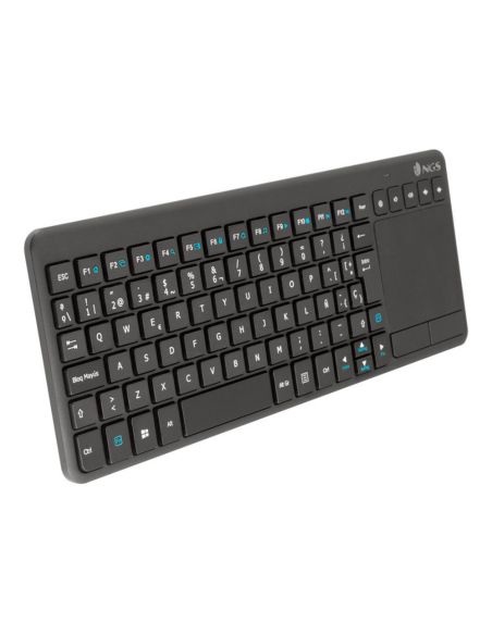 Teclado Ngs Warrior Inalambrico Touch Pad Con Teclas Multimedia De 2,4 Ghz Color Negro