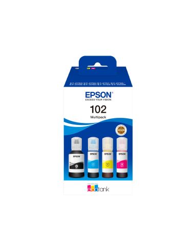 Ink-Epson /102 Ecotank Multipack Botella Ink /Ecotank Et-2700 / Et-2750 / Et-2751 / Et-2756 / Et-3700 /
