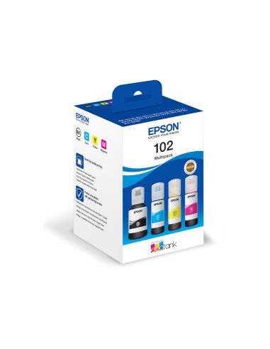 Ink-Epson /102 Ecotank Multipack Botella Ink /Ecotank Et-2700 / Et-2750 / Et-2751 / Et-2756 / Et-3700 /