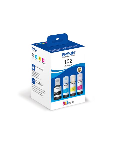 Ink-Epson /102 Ecotank Multipack Botella Ink /Ecotank Et-2700 / Et-2750 / Et-2751 / Et-2756 / Et-3700 /