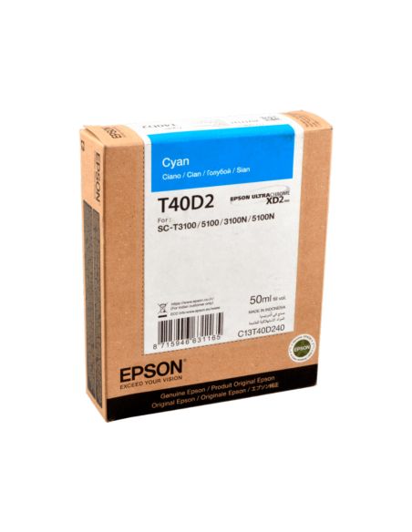 Ink-Jet Epson Ultrachrome Xd2 Cian T40D240 Sc-T3100/Sc-T5100 50 Ml