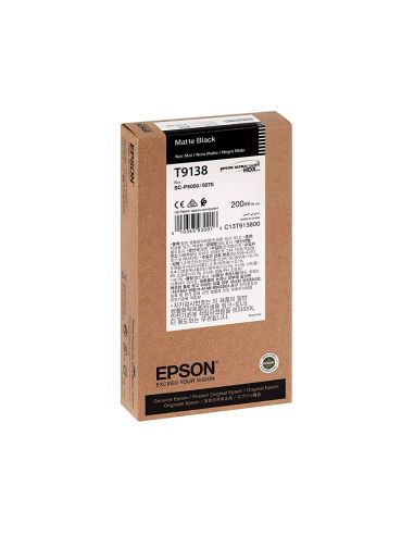 Ink-Jet Epson T9138 Matte Negro Ink 200Ml