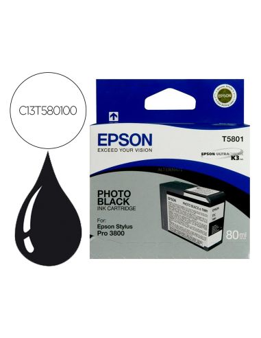 Ink-Jet Epson Stylus Pro-3800/3880 Negro Photo (80Ml)