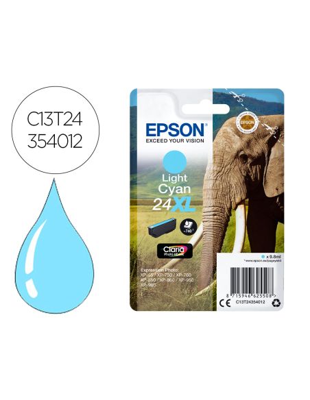 Ink-Jet Epson Claria Photo Hd Ink Cian Claro 24Xl Expression Photo Xp-950