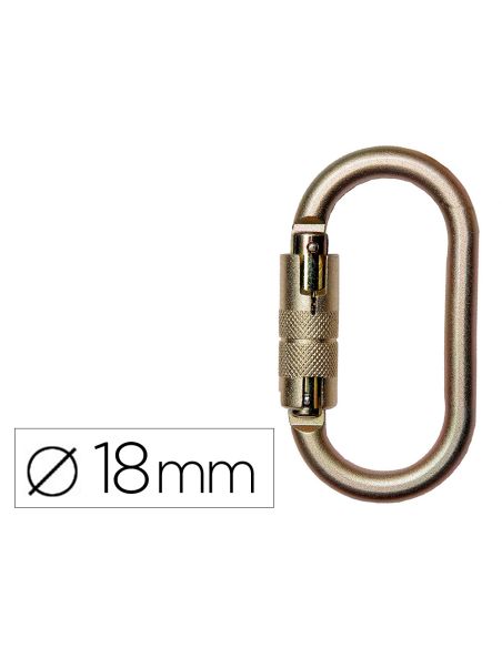 Mosqueton Faru Acero Galvanizado Automatico Virola 18 Mm Resistencia 25 Kn