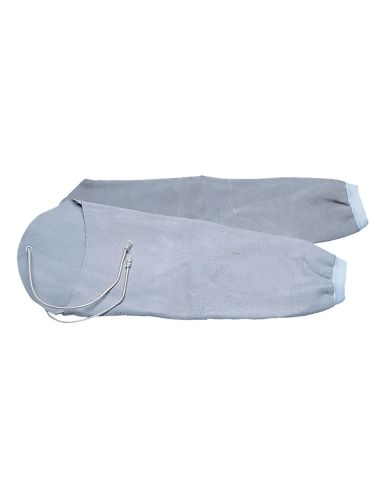 Manguito Para Soldador Faru Cuero Al Cromo Puño Elastico Y Cordon Sujecion Superior