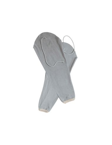 Manguito Para Soldador Faru Cuero Al Cromo Puño Elastico Y Cordon Sujecion Superior