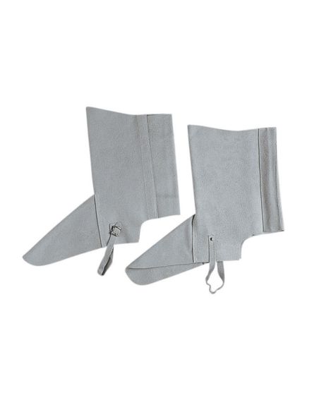 Polaina Para Soldador Faru Cuero Al Cromo Ajustable Con Velcro Y Hebilla 40 Cm