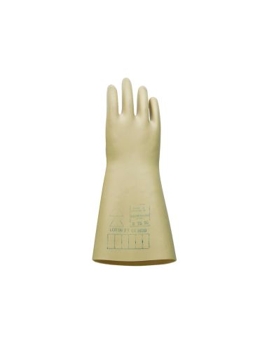 Guantes Faru Latex Aislante Proteccion Electrica Hasta 500 Voltios Clase 00 Talla 9 Color Beige