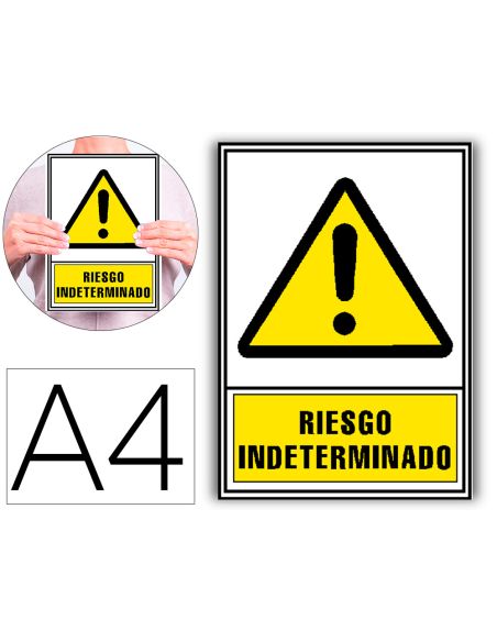 Pictograma Archivo 2000 Riesgo Indeterminado Pvc Amarillo Luminiscente 210X297 Mm