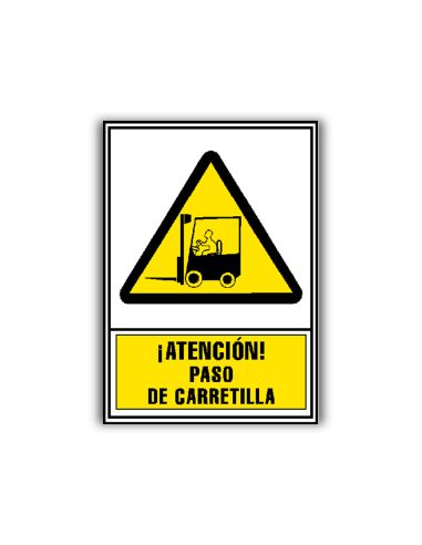 Pictograma Archivo 2000 Atencion Paso De Carretilla Pvc Amarillo Luminiscente 210X297 Mm