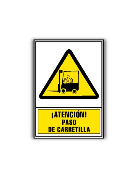 Pictograma Archivo 2000 Atencion Paso De Carretilla Pvc Amarillo Luminiscente 210X297 Mm