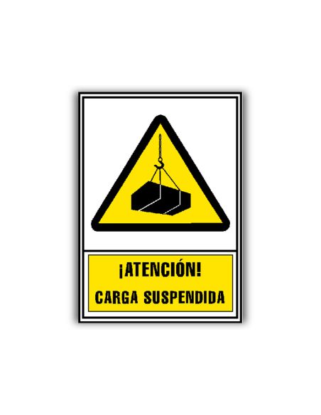 Pictograma Archivo 2000 Atencion Carga Suspendida Pvc Amarillo Luminiscente 210X297 Mm