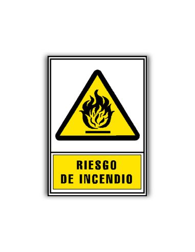 Pictograma Archivo 2000 Riesgo De Incendio Pvc Amarillo Luminiscente 210X297 Mm