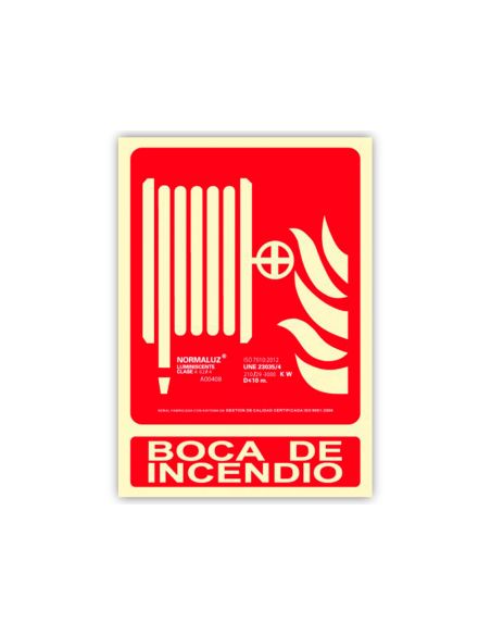 Pictograma Archivo 2000 Boca De Incendio Pvc Rojo Luminiscente 210X300 Mm