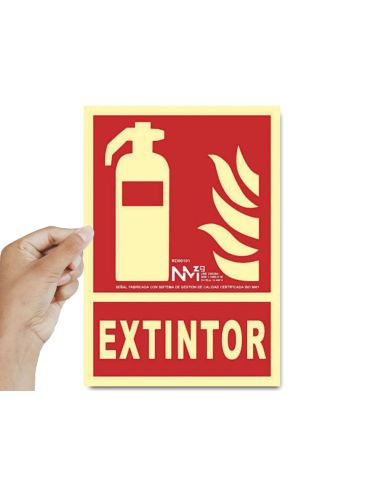 Pictograma Archivo 2000 Extintor Pvc Rojo Luminiscente 210X300 Mm