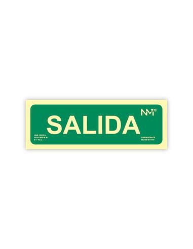Pictograma Archivo 2000 Salida Pvc Verde Luminiscente 300X105 Mm Pack De 2 Unidades