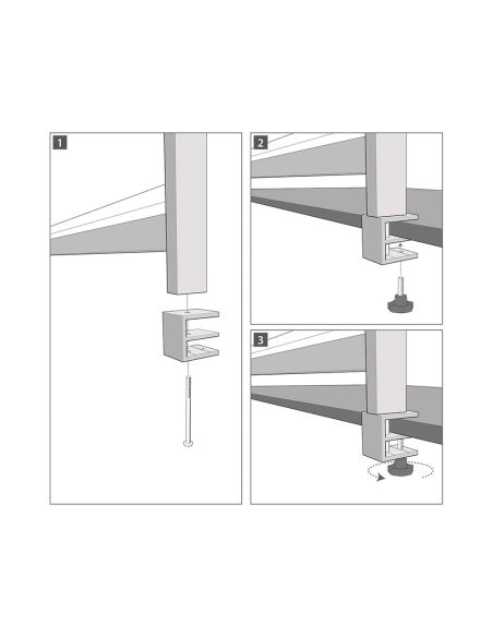 Abrazadera Nobo Para Pantalla Separadora Nobo Premium Plus Sobremesa Pack De 2 Unidades