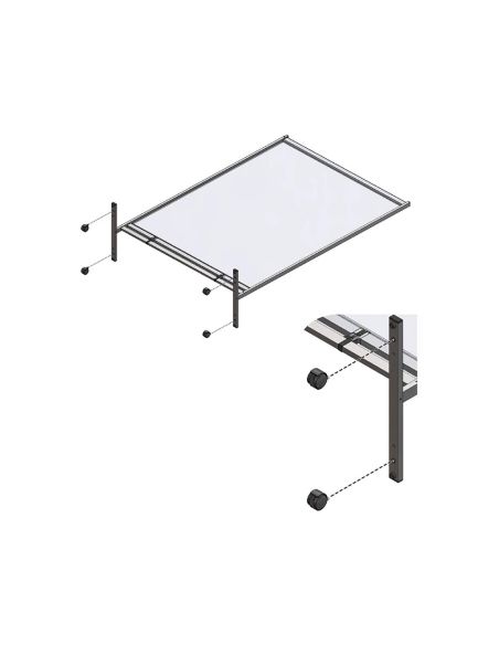 Rueda Giratoria Nobo Para Pantalla Separadora Nobo Premium Plus Pack De 4 Unidades