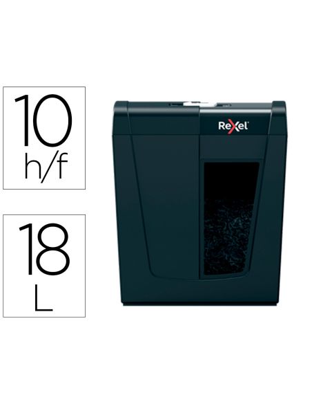 Destructora De Documentos Rexel Secure X10 Eu Capacidad 10 Hojas Grapas Clips Tarjetas Y Cd 18 L