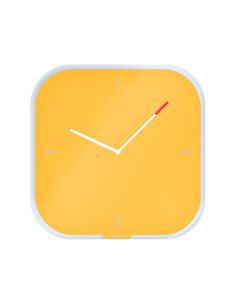Reloj Leitz Cosy De Pared Silencioso Cristal 30X30 Cm Amarillo