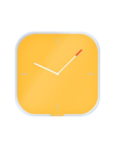 Reloj Leitz Cosy De Pared Silencioso Cristal 30X30 Cm Amarillo