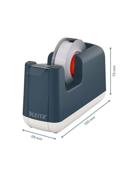 Portarrollo Sobremesa Leitz Cosy Plastico Para Cintas 33 Mt Color Gris|Libreriasalesiana