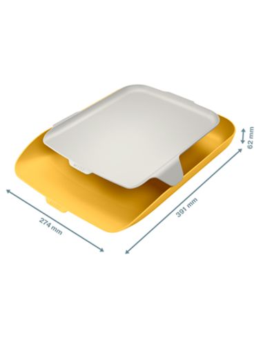 Bandeja Sobremesa Plastico Leitz Cosy Amarillo 274X62X391 Mm