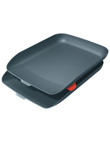 Bandeja Sobremesa Plastico Leitz Cosy Set De 2 Unidades Gris 274X81X407 Mm