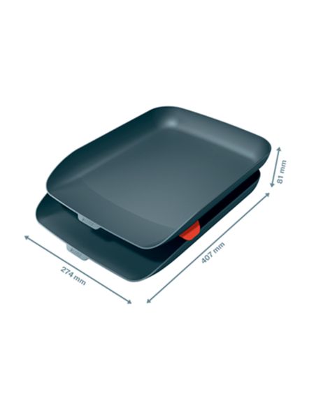 Bandeja Sobremesa Plastico Leitz Cosy Set De 2 Unidades Gris 274X81X407 Mm