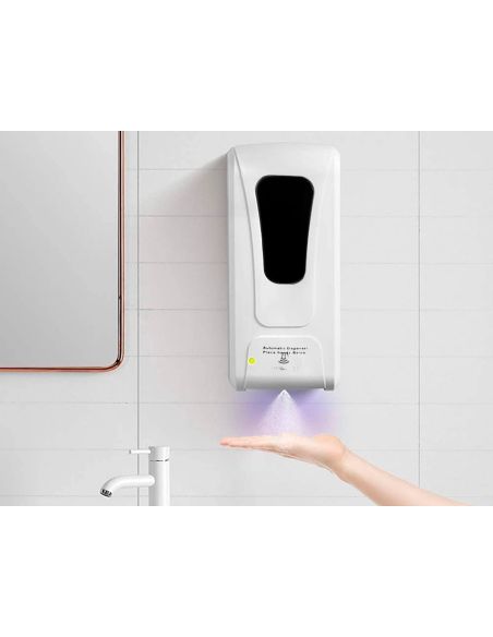 Dispensador Para Gel Y Jabon Q-Connect Automatico Con Sensor 1000 Ml 13X11,5X27 Cm Color Blanco