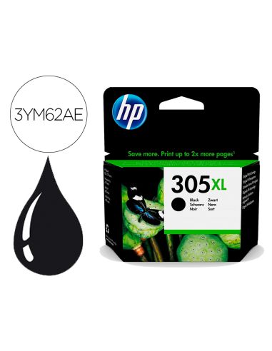 Ink-Jet Hp 305Xl Deskjet 1210 / 1212 / 1255 / 2732 / 2752 / 4155 / 4158 Envy 6020 / 6052 /6055 / 6420 Negro 240