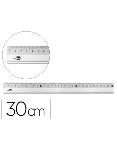 Regla Liderpapel Metalica Aluminio 30 Cm