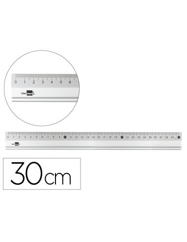Regla Liderpapel Metalica Aluminio 30 Cm