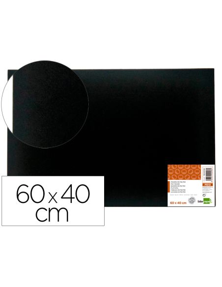 Tablero De Anuncios Liderpapel Fieltro Color Negro 40X60 Cm