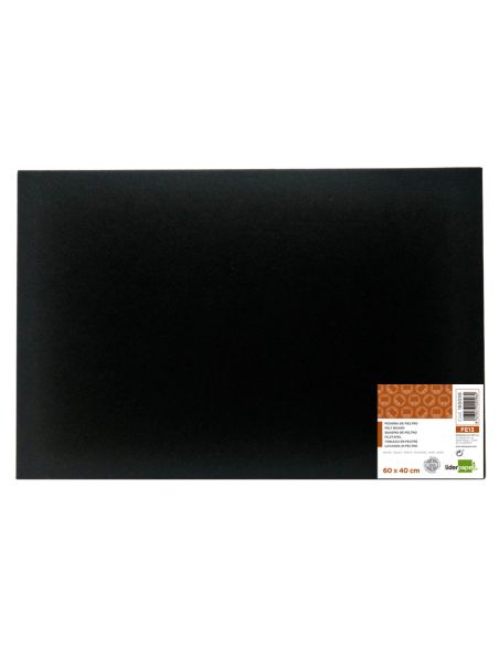 Tablero De Anuncios Liderpapel Fieltro Color Negro 40X60 Cm